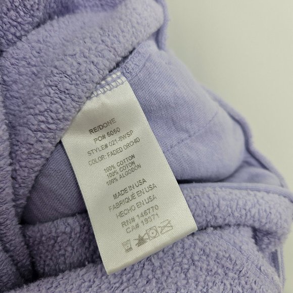 Re/Done x Hanes Sweatpants Purple 80s Elastic Waist Pull On Lounge Pants Size XS - Picture 8 of 8